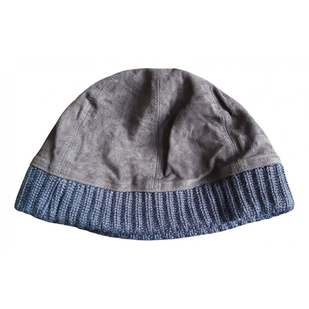 Leather hat Giorgio Armani Blue size 58 
